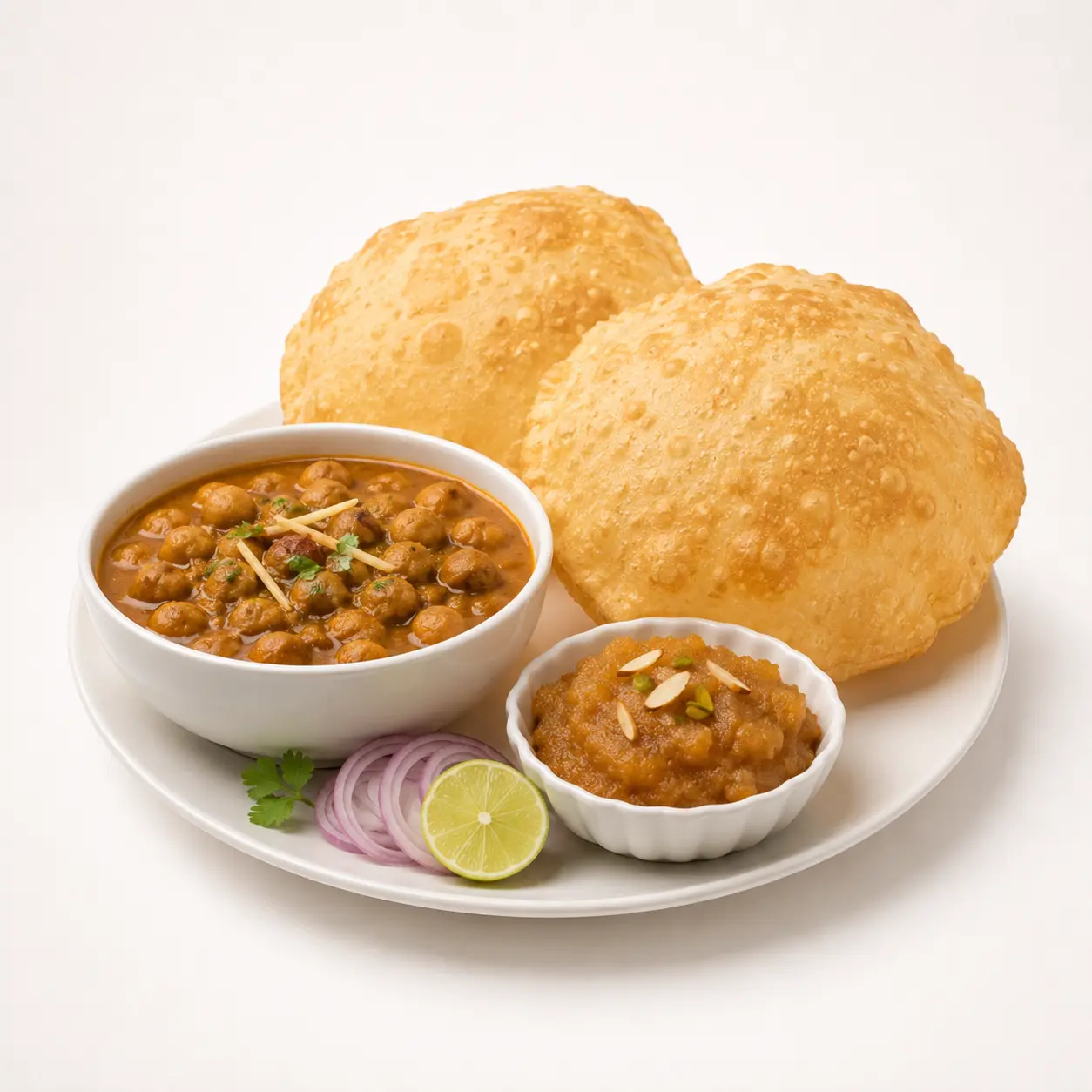 Chole Bhature and Halwa Chole Bhature and Halwa